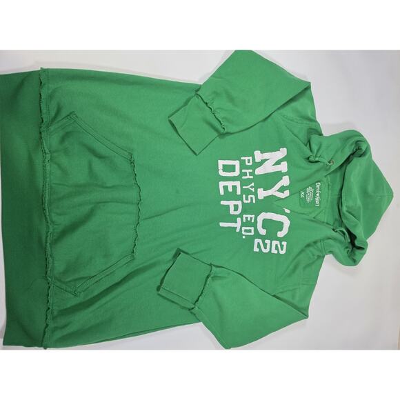 Derek Heart Green Graphic Hoodie Sweatshirt Dress Tunic NYC 22 Phys Ed Size XL - Picture 2 of 8
